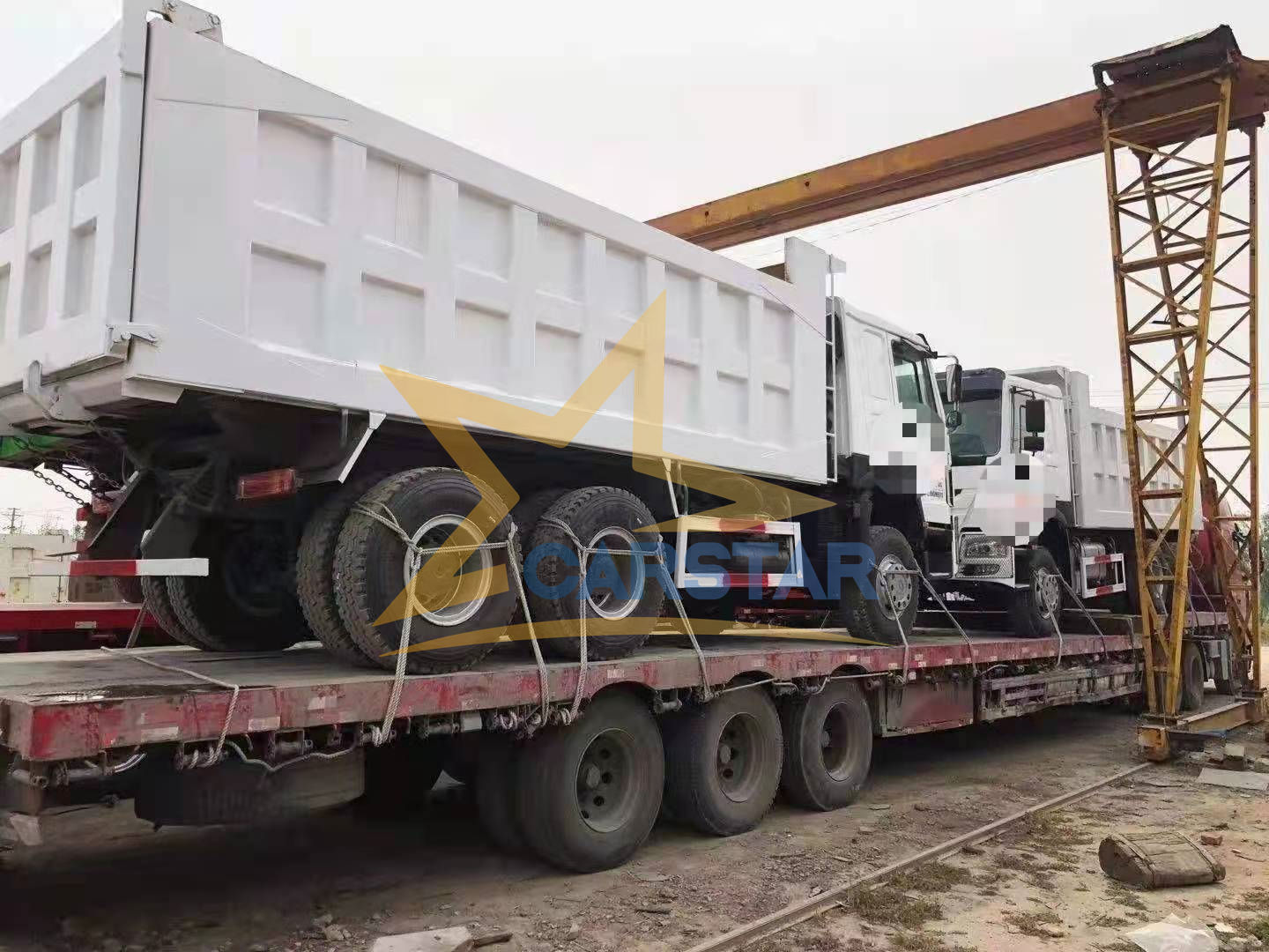Ghanaian customer bought two dump trucks from our company for construction industry