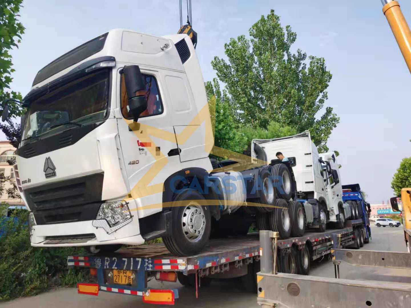 4 sets HOWO truck tractors ordered by Zambian customers are ready 