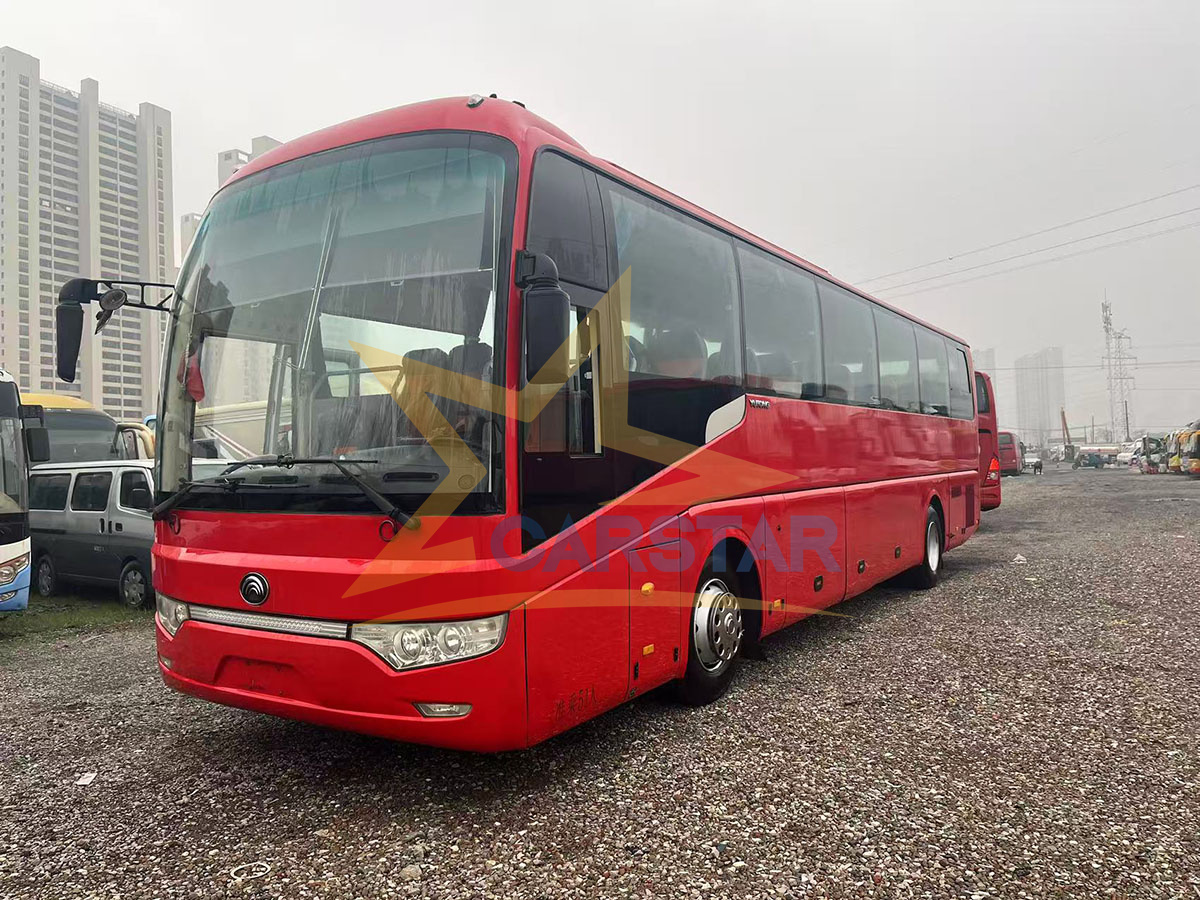 A beautiful red used 6112HQ Yutong bus has arrived. 